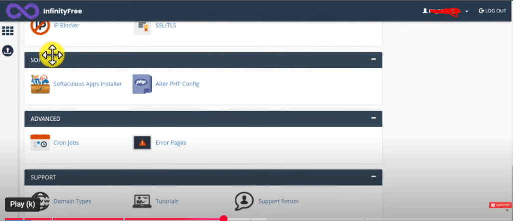 infinityfree cpanel
