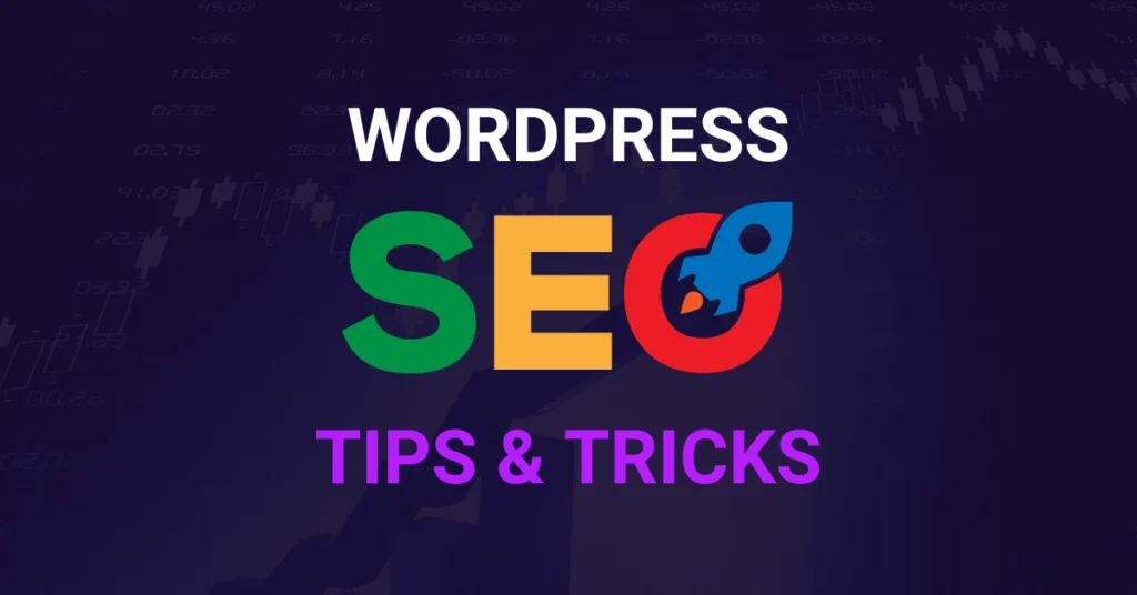 Illustration showing a blogger applying WordPress SEO tips and tricks to boost website rankings
