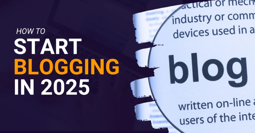 Step-by-step guide visual for beginners on how to start a blog successfully